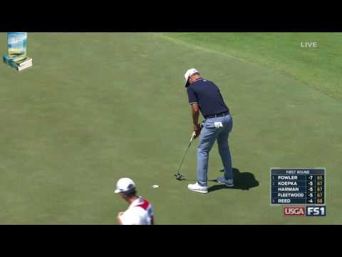 PRO GOLFER MISSES TAP IN