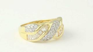 18k Gold over Sterling Silver DiamonUltra™ Cubic Zirconia Women's Ring