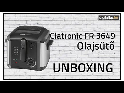 Gruzdintuvė Fryer Clatronic FR 3649 (2,5 l, 1600W, juodos spalvos) video