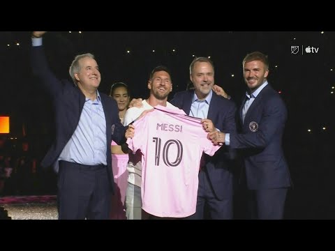 Argentine star Lionel Messi unveiled to Inter Miami fans at club stadium | AFP