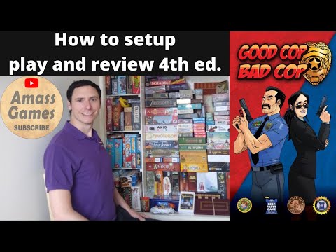 4th edition with custom GCBC sleeves How to setup play and review Good Cop Bad Cop by AmassGames 