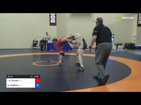2018 Marine Corps US Open/UWW Junior Freestyle 92 Con 8 #2 - Kevin Snyder (OSC-) Vs. Alex Hopkins