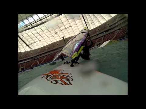 Windsurfing na Narodowym Warsaw PWA Indoor World Cup 2014 sunday morning