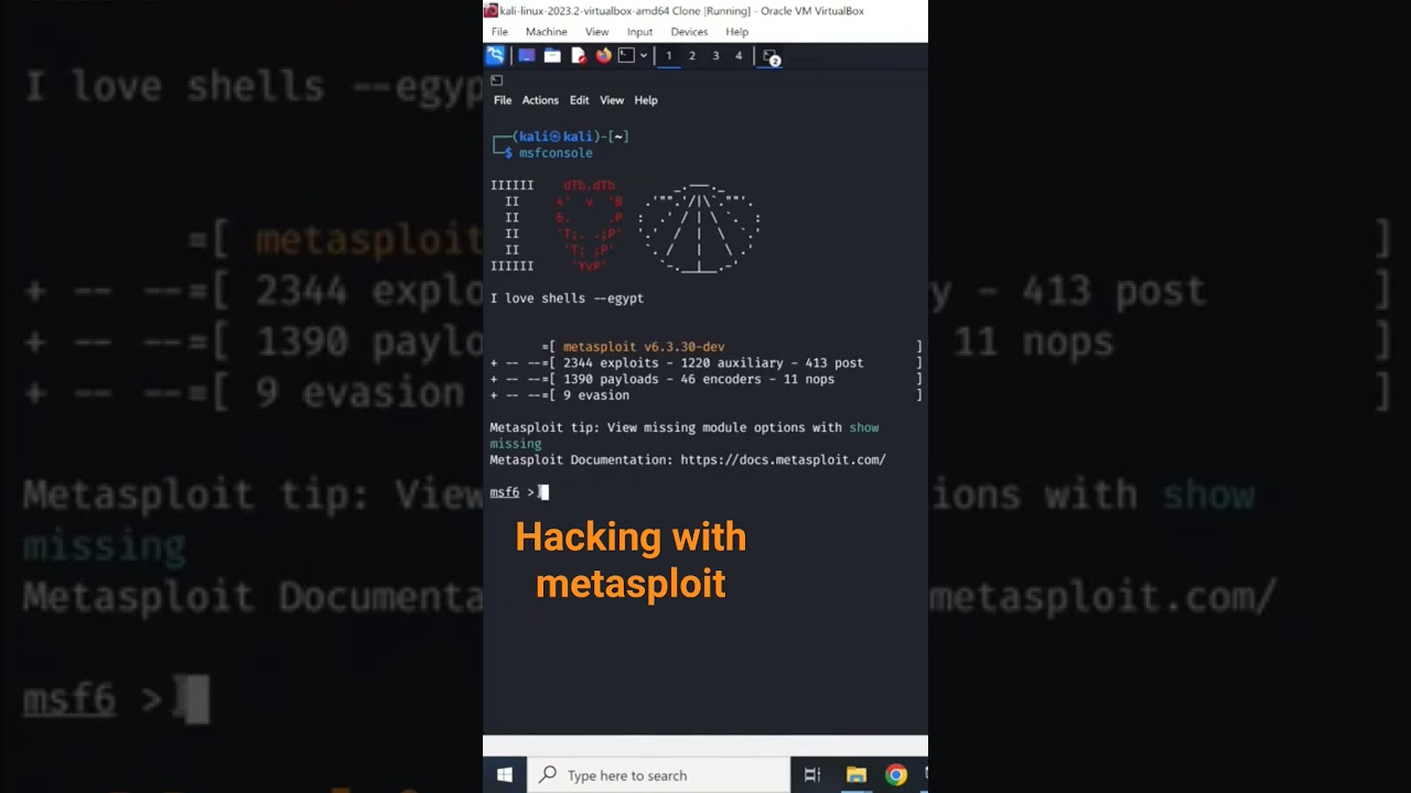 Hacking with metasploit #commands #kali