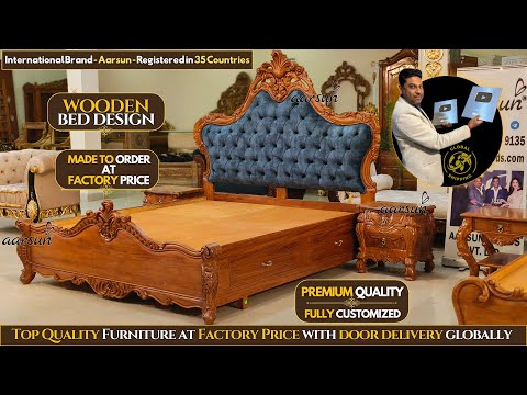 YT928 New Design - Wooden bed for Modern Home , best woodworking by master artisans at factory price Video