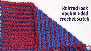 Double Sided, Knitted Look, 💪 Easy Crochet Stitch Pattern ⚡️