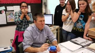 Mr.  Wilson eats pencil shavings.