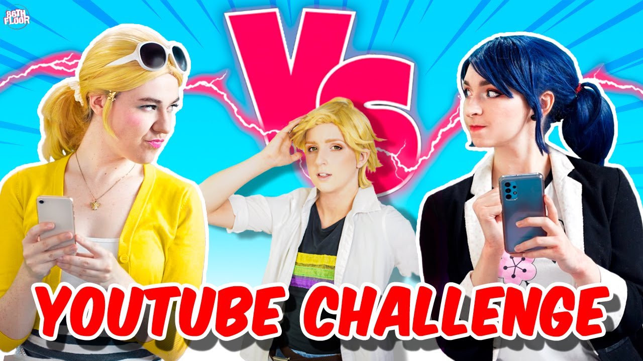 Miraculous Ladybug and Cat Noir Cosplay Song Video - The YouTube Challenge ▶ thumbnail