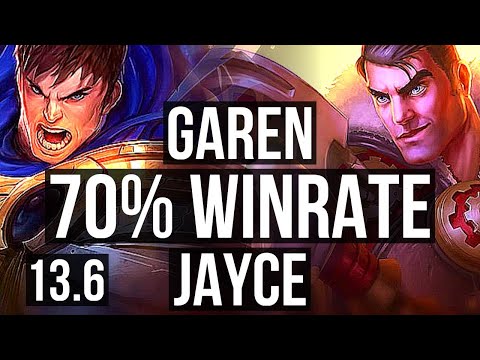 GAREN vs JAYCE (MID) | 70% winrate, 12/2/10, Legendary | KR Master | 13.6
