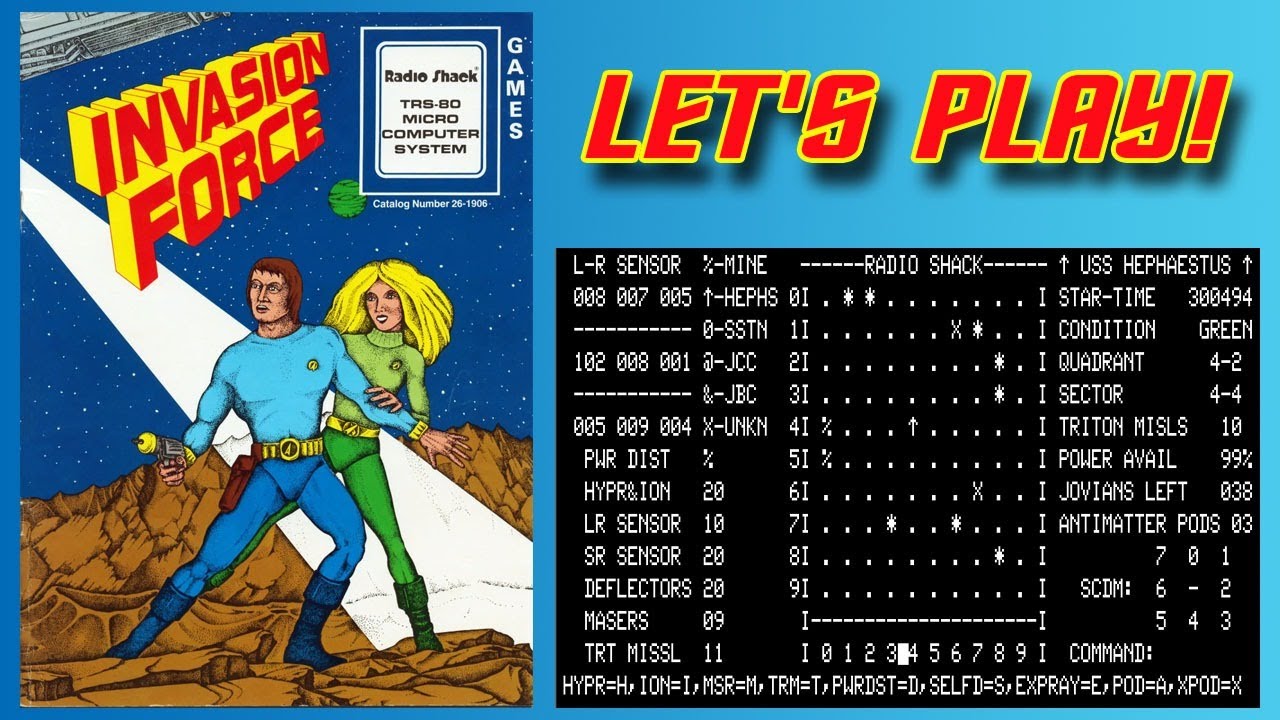 Invasion Force (TRS-80, 1979) - Let's Play!