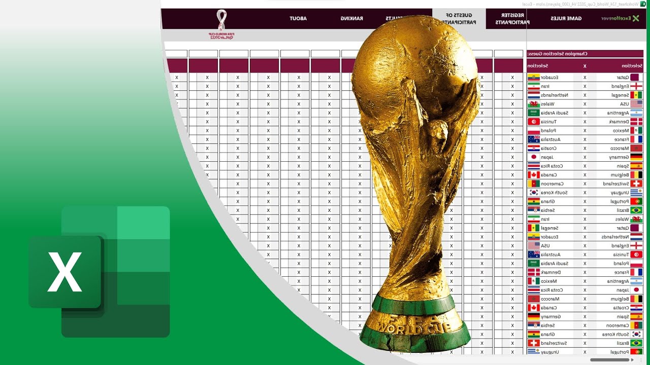 Planilha Bolão da Copa do Mundo de 2022
