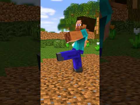 Alex & Steve Animation - Dog vs Alex Falling - minecraft animation #shorts