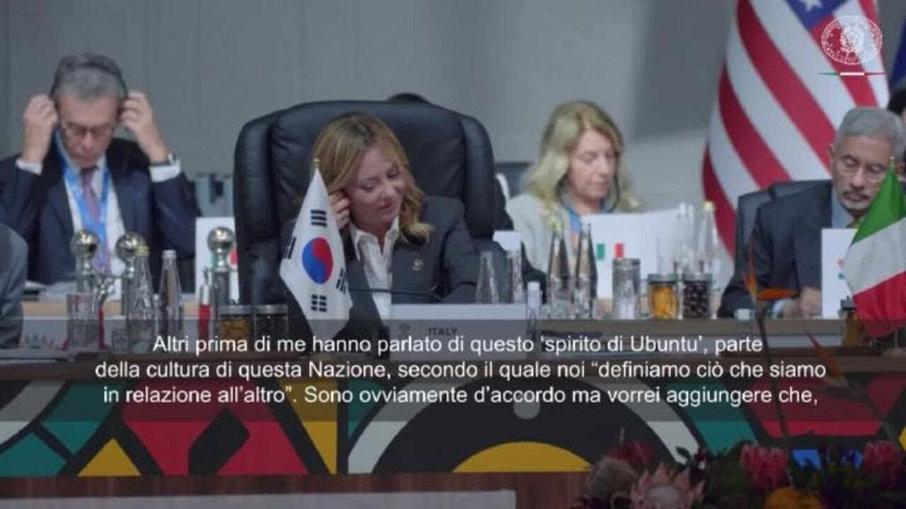Meloni al G20: Lavorare con partner Usa e Ue per pace giusta in Ucraina