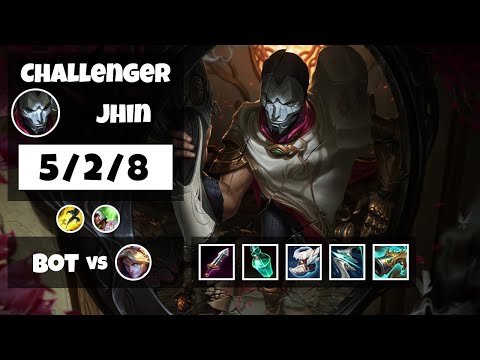 Jhin Bot Lane 11.6 Challenger Gameplay Replay S11 (5/2/8) - EU
