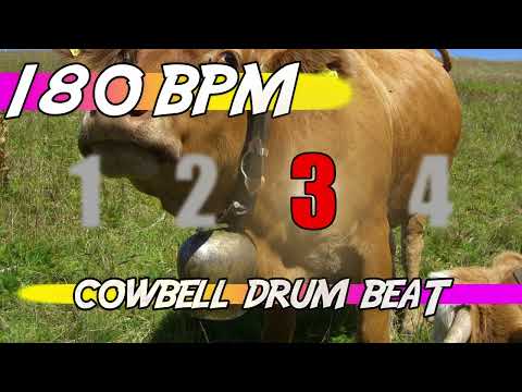 ✅ 180 BPM Cowbell Beat 🐮 10 minutes track for practicing 🐄