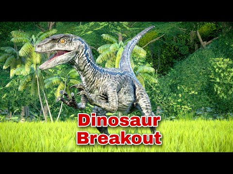 Jurassic World Evolution - Dinosaur Breakout!!! 50 Velociraptor break out and kill people.
