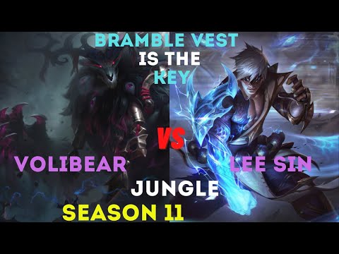 Volibear jungle  vs lee sin Season 11 lol gameplay