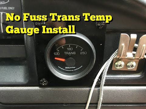 How to Install a Transmission Temperature Gauge / Autometer Gauge | 1995 Ford F150