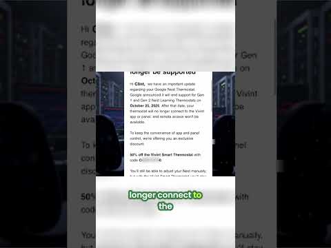 Part of a video titled Google Nest Thermostat is dead They want you to switch! #shorts - YouTube