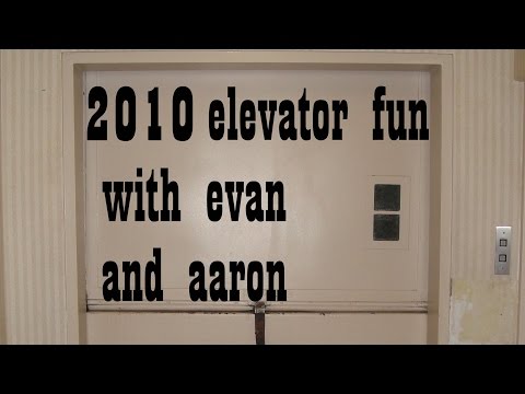 Blast from the past. elevator fun with evan and aaron in 2010