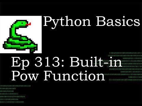 Python Basics Built In Pow Function
