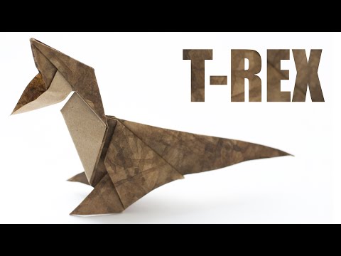 Origami dinosaur. T-rex