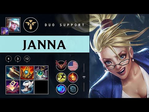 Janna Support vs Bard - NA Grandmaster Patch 25.24