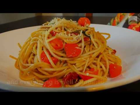 Spaghetti Aglio, Olio e Peperoncino Garlic, Olive Oil and Chilli Spaghetti