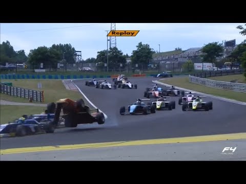 Italian Formula 4 Championship 2019. Race 2 Hungaroring. Start | Hard Crash