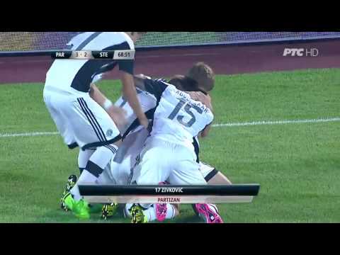 Andrija Živković Amazing Goal   Partizan vs Steaua 4 - 2  (2015 HD)
