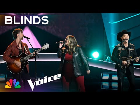 Trio DEK of Hearts' Perfect Harmonies Earn a Four-Chair Turn | The Voice Blind Auditions | NBC