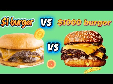 1$ burger vs 1000$ burger #ASMR
