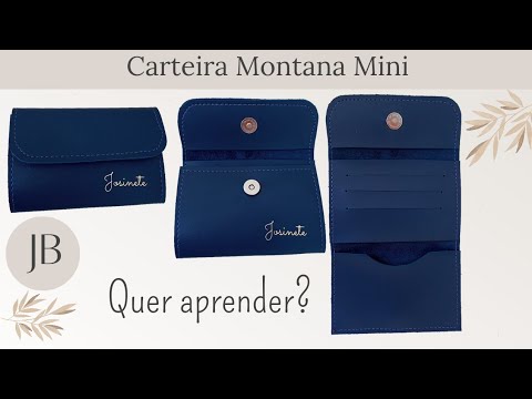 Como fazer uma carteira muito rápido e fácil com uma única costura, carteira Montana mini Molde PDF