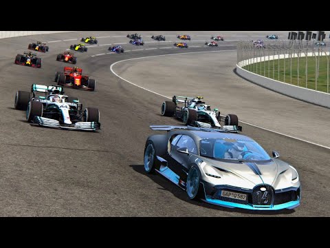 Bugatti Divo vs All F1 2019 Cars - Oval Track