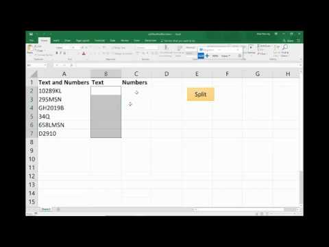 Split Text and Numbers into Separate Columns - Excel VBA