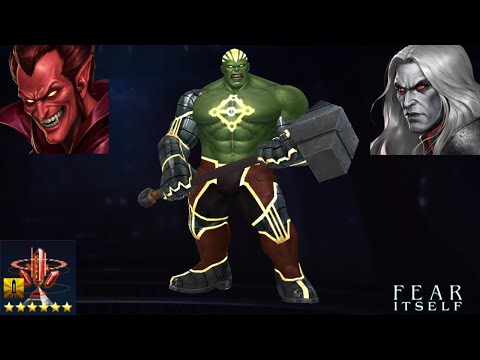 HULK (Fear Itself) IS SECRETLY KINDA GOOD FOR PVE? KNULL 19 - MEPHISTO 25 (Obe)- Marvel Future Fight