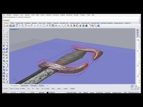 Rhinoceros modellazione di una spada 2