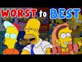 Seasons 1 10 Of The Simpsons From WORST TO BEST