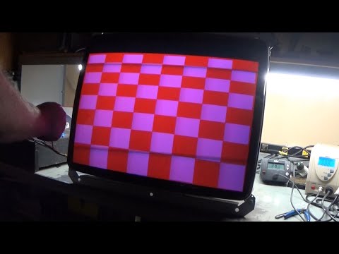 27" K7500 Arcade Monitor Chassis Repair - Linearity Issues, All Red Screen, Neckboard Issues Galore!