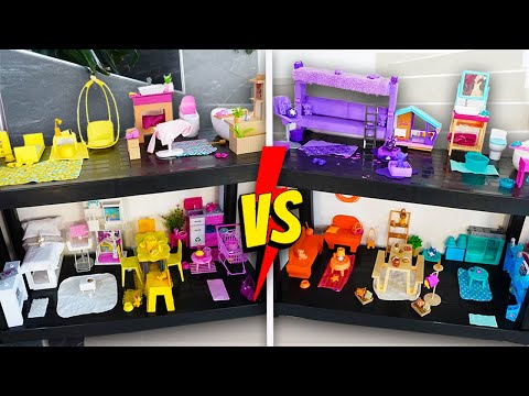 RETO: QUIEN HIZO la MEJOR CASA DE COLORES para BARBIE 💜💙💚🧡