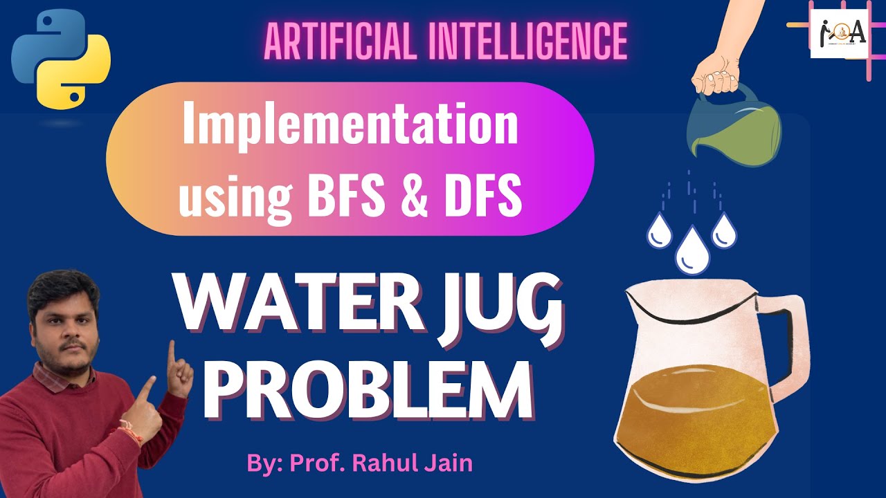 Implementation of Water Jug Problem Using BFS & DFS Algorithms (Python) | Artificial Intelligence