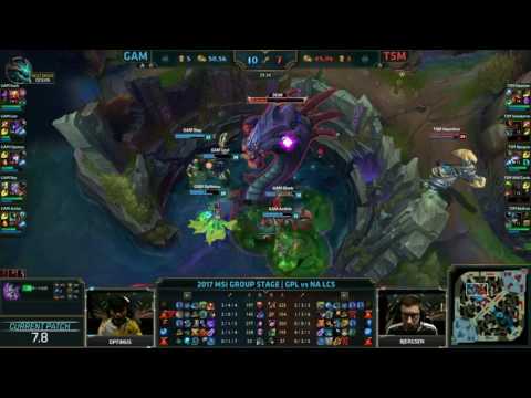 GAM vs TSM Highlights MSI 2017 Group Stage Gigabyte Marines vs Team Solo Mid