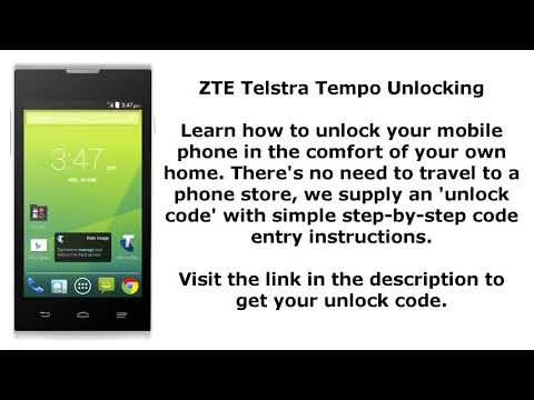 Unlock ZTE Telstra Tempo - SIM Network Unlock PIN