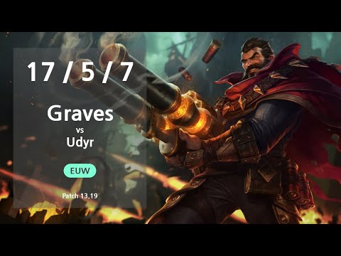 Graves Jungle vs Udyr - EUW GrandMaster Patch 13.19