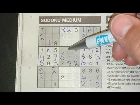 Take it easy with this Medium Sudoku puzzle (with a PDF file) 06-03-2019