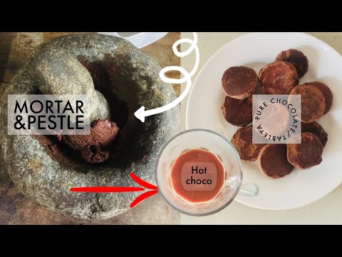 Cacao| Tableya |Pure Choco |Making with Mortar &Pestle |Teresita Agbayani