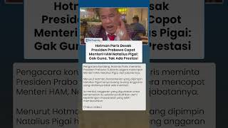 Hotman Paris Desak Prabowo Copot Menteri HAM Natalius Pigai: Gak Guna, Tak Ada Prestasi