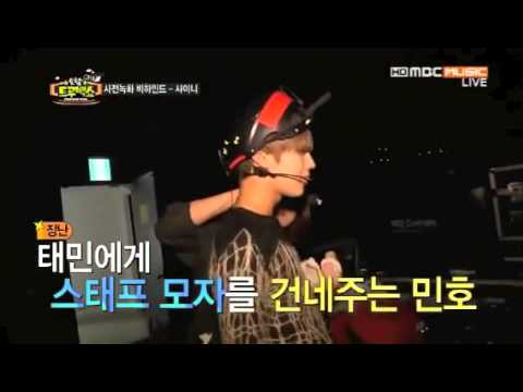 [Eng] 130509 Minho makes Taemin wear helmet