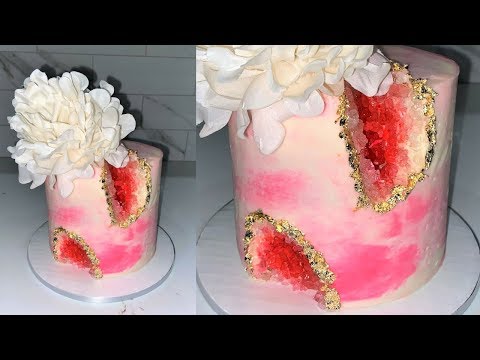 Cake decorating tutorials | GEODE CAKE TUTORIAL | Sugarella Sweets Video