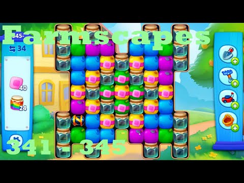 Farmscapes Level 341 - 345 HD Gameplay Walkthrough |  3 - match game | android | ios | pc | app